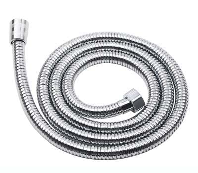 Manguera de ducha negra envejecida, 1,5 m/2 m, tubo de ducha trenzado de acero inoxidable, manguera de ducha flexible para baño, acabado plateado, 150 cm de longitud