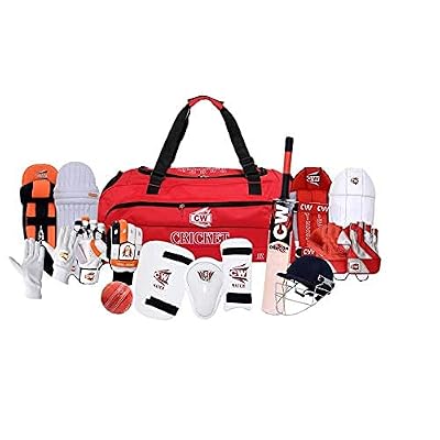 CW Championship English Willow BAT Cricket Set 12 Cricket Equipment Cricket Package Complete Cricket KIT Set with Wheel Bag Sports KIT Set Full for Men