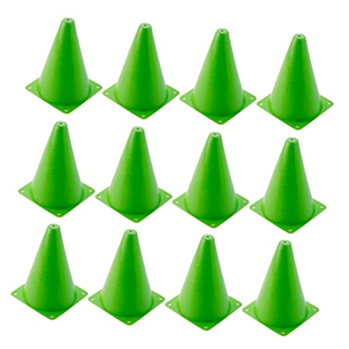 Totority 12 Pcs Football Training Cones Durable Brightly Colored Sturdy Plastic Cones Ideal for Soccer Practices