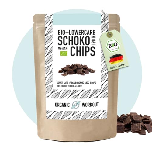 Bio Lower-Carb Schokochips | Gesüßt mit Erythrit ohne Zucker-Zusatz*, Vegan, zum Naschen Backen - Zuckerfrei für Low-Carb & Kohlenhydratereduziert Ketogene Ernährung, Schoko-Drops Organic Workout Bio Lower-Carb Schokochips | Gesüßt mit Erythrit ohne Zucker-Zusatz*, Vegan, zum Naschen Backen - Zuckerfrei für Low-Carb & Kohlenhydratereduziert Ketogene Ernährung, Schoko-Drops Organic Workout
