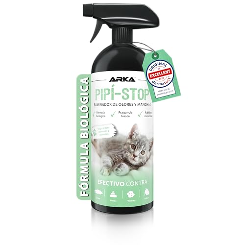 Eliminador orina de gato – Spray Pipi-Stop 750 ml – enzimas contra olor a orina y manchas – limpieza profunda, segura y biológica – para sofá, alfombra, arenero, tejidos