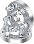5x120mm Wheel Spacers 1' (25mm) Hub Bore 72.56mm with M12x1.5 Studs for BMW E31 E36 E46 E82 E88 90 E91 E92 E93 E60 E61 318i 323i 325i 328i 330i 335i 525i 545i Z3 Z4 Z8 M3 M5 M6 X1, 2PCS Wheel Adapters
