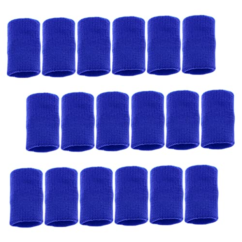 Gogogmee 30pcs Finger Protector Finger Cover Thumb Support Sports Finger Holder Elastic Finger Straps Finger Splints Thumb Splint Brace Thumb Splints Elastic Finger Stalls Blue Nylon