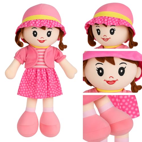 Image of Fun4you Assorted Winkey Soft Doll for Kids (100 cm) Cute Plush Toy for Girls & Boys | Large Cuddly Companion, Adorable Soft Stuffed Toy Doll for Girls, Big Size Birthday Gift for Toddlers (Pink)