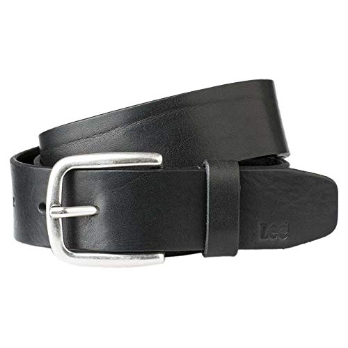 Lee - Mens Belt - 100% Leather Belt - Black