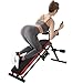 foulezre Ab Exercise Bench for Total Body Workout, Adjustable Fitness Equipment for Home use, Metal Construction, with Abrasion-Resistant Resistance Bands, 150 kg Load Capacity Red Black