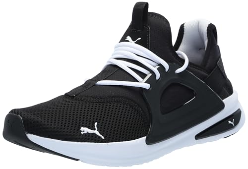 PUMA Men's Softride Enzo Evo Cross Training Shoes, Black-White, 13