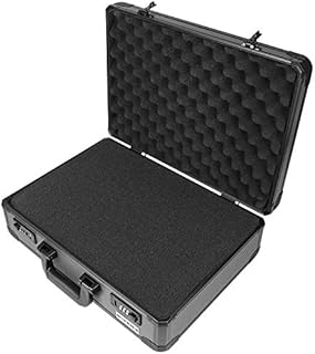 HMF 14402-02 Aluminium Camera Case, Gun Case with Cubed Foam | 46 x 33 x 15 cm