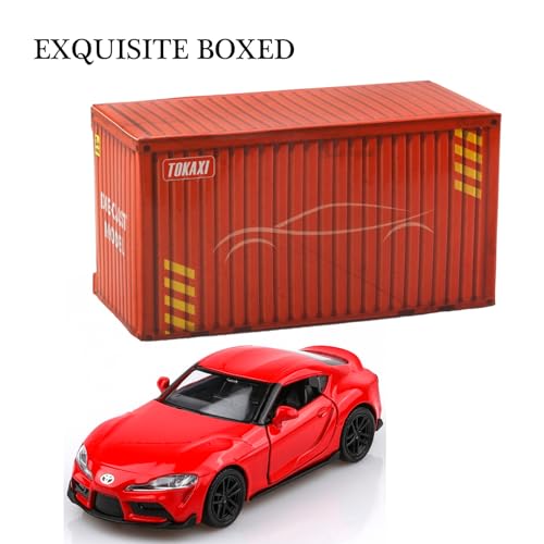 Modelo de carro Toyota Supra a escala 1:36 rojo miniatura 6