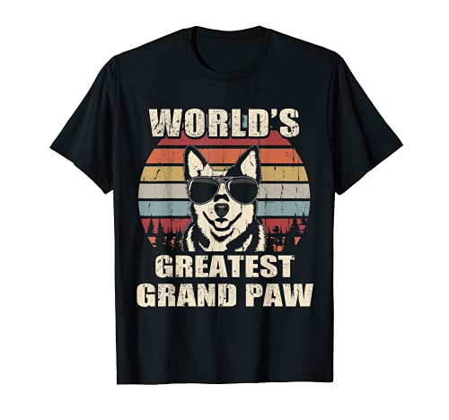 World's Greatest Grand Paw Cattle Dog vintage retro T-Shirt, Black