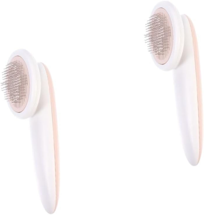 POLGDW 2pcs Pet Massage Comb Pet Hair Removing Brush Comb for Cat Dog Self Cleaning Shedding Brush Dog Hair Brush Dog Hair Comb Dog Brush Pet Grooming Tool Cat Hair Brush Pet Dog Pink