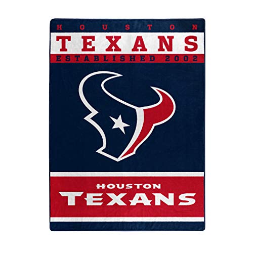 The Northwest Company Officially LicensedNFL Houston Texans  12th Man  Plush Raschel Throw Blanket, 60  x 80 , Multi Color