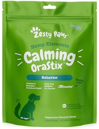 Zesty Paws OraStix for Dogs - Calming Dental Sticks for Stress wi...