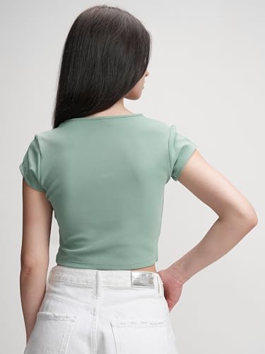 Image of Tokyo Talkies Chic Crop Top & Drawstring Trousers Co-ord Set | Cap Sleeves | Stylish | Perfect for Casual Outings & Vacations | Women Co-Ord Set | Co ord set for women