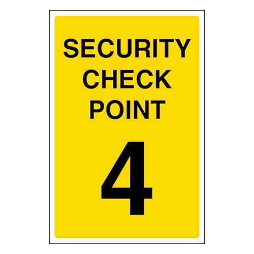 Point de contrôle de sécurité V 4300x450mm panneau alu composite 3mm extérieur