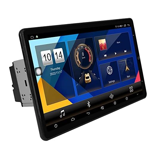 Cidava 13.3" Double Din Car Stereo Android Head Unit, Universal Rotating Bluetooth Radio GPS Navigation Multimedia Music Video Player Touch Screen Wireless Carplay, Android Auto 4GB+64GB Wi-Fi 4G LTE