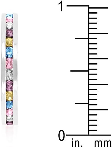 Kate Bissett Stylish Birthstone Stackables Swarovski Crystal Eternity Bands