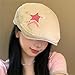 Shurhome Party Wear Hat Personality Fashionable Casual Berets Travel Accessory Berets for Men and Women Travel Accessory Beige