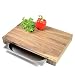 Produktbild Continenta 440s Schneidebrett mit Edelstahlschublade, Walnuss, ca. 48 x 32,5 x 6 cm | CON-04211000 | 4017167421100