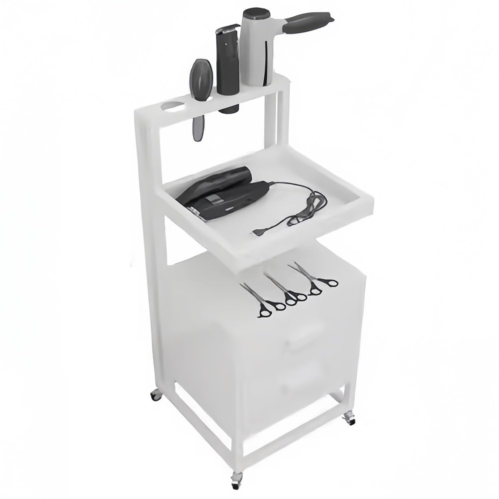 Generico Carrello per Parrucchiere, mobiletto portaoggetti per postazioni da Barbiere, postazione per Parrucchiere, Carrello per Salone di Bellezza, postazione per Salone di Bellezza per Parrucchiere