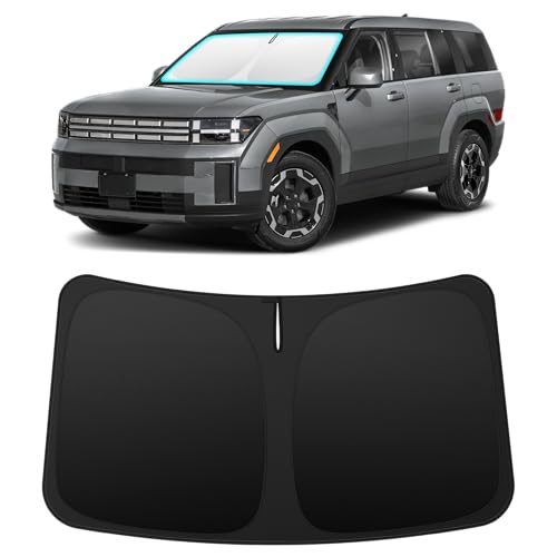Image of INSAUTO Custom Fit Windshield Sun Shade for Hyundai Santa Fe 2024-2026 | Foldable Front Window Sunshade Car Accessories, UV & Heat Reflector, Keeps Interior Cool, Includes Storage Bag