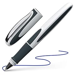 Schneider 187849 Ray Tintenroller (Nachfüllbar mit Standard Tintenpatronen, geeignet für Rechts- und Linkshänder) weiß/dunkelgrau