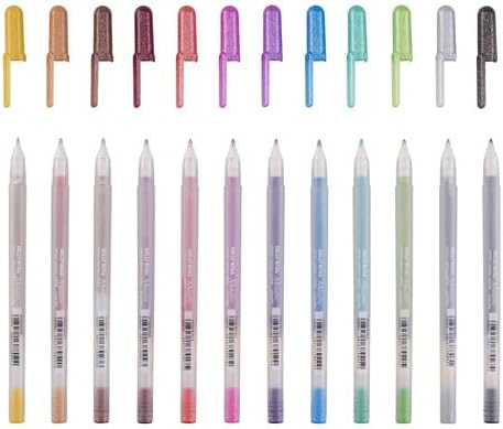 SAKURA Gelly Roll Metallic Gel Pens Set of 12, Assorted Colors | Pens for Writing, Drawing, Journaling & Crafts image 3