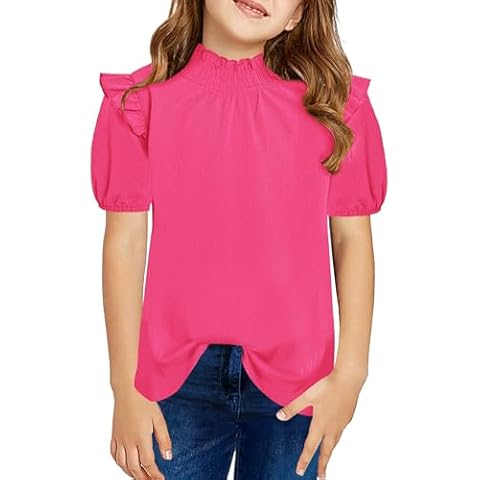 Haloumoning Girls Puff Sleeve Blouse Cover