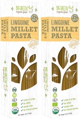 Big Green Organic Food- Organic Millet Linguine, Gluten-Free, Lectin-Free, Non-GMO, Vegan, Wheat and Rice Alternative, 8.8oz (2 Pack) image 3