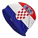 Croatia Flag Beanie Chemo Hat Cancer Headwear Knitted Hats Baggy Slouchy Scarf for Women & Men