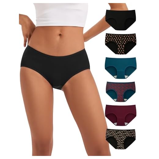 INNERSY Bragas Mujer Algodon Suave Ropa Interior Hipster Cintura Midi Braguitas Culotte Pack de 6 (XL, Colección Colores Vintage)