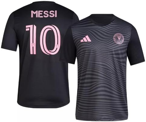 adidas Lionel Messi Inter Miami CF #10 Men's Player Name & Number Performance Shirt (Black, Medium)