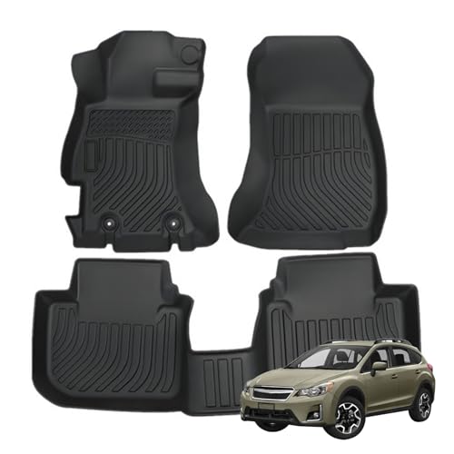 Floor Mats Fit for Subaru Crosstrek 2016-2017,WRX/WRX STi 2015-2021, Impreza 2012-2016,XV Crosstrek (Subaru/XV/Crosstrek/only) 2013-2015 All Weather Protector TPE Floor Liners Custom Fit Car Mats