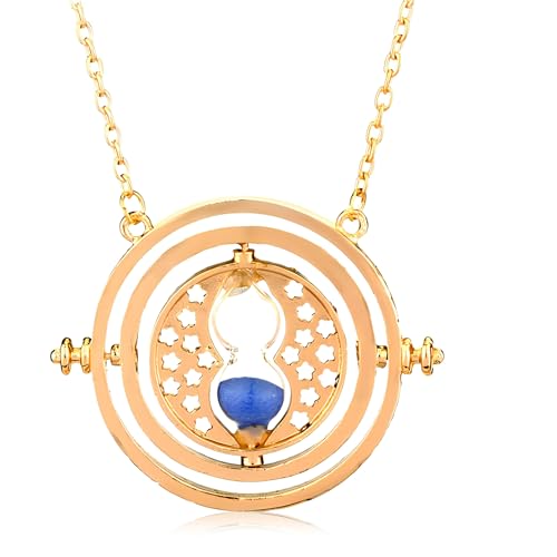 ysister Collier Harry Potter Retourneur de Temps, Sablier 360 Degrés d'Hermione Dans l'École des Sorciers, Pendentif en Forme de Sablier