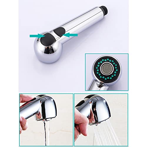 Robinet mural mélangeur de cuisine chromé pivotant 20 cm avec pistolet