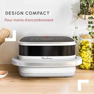 Moulinex Easy Fry XL Surface & Pizza 4L, Air fryer, Très grande surface de cuisson, Compact, Fenêtre de visualisation, Blanc, YY5876FB
