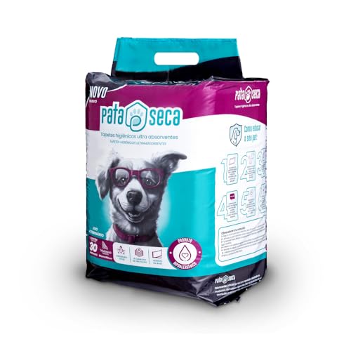 Tapete Higiênico para Cães Pata Seca Slim 80x60cm Com 30 Unidades - Design Compacto, 06 Camadas Tecn