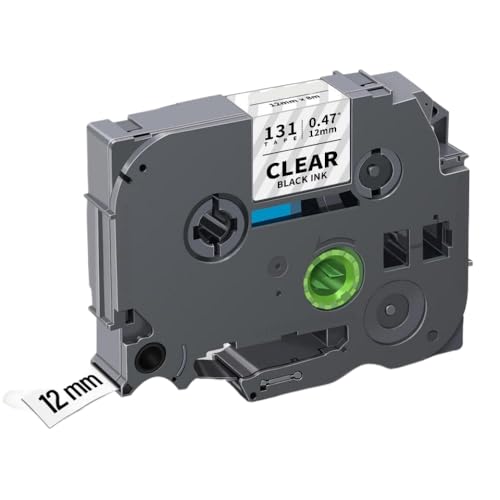 1PK TZE231݊xe[v12MM TZE131 TZE631 TZE231 TZE-231 TZE131 TZE631 FOR PTH110 D450xv^[(Black on Clear)