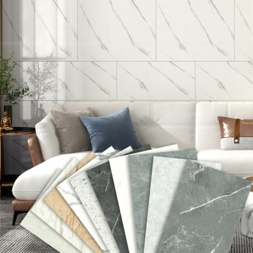 Pegatinas de pared de espuma de PVC impermeables efecto mármol 5