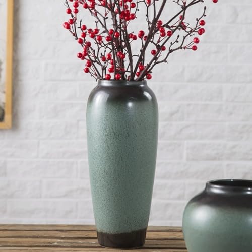 Vase à fleurs en céramique rétro pour table et salon chic - 5