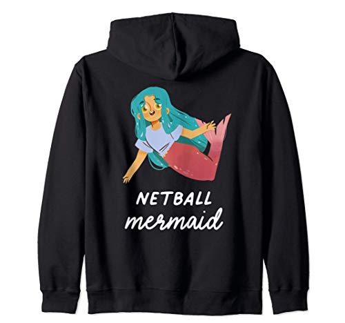 Chica Sirena del Netball Funny Deportes Fiesta de Cumpleaos Sudadera con Capucha