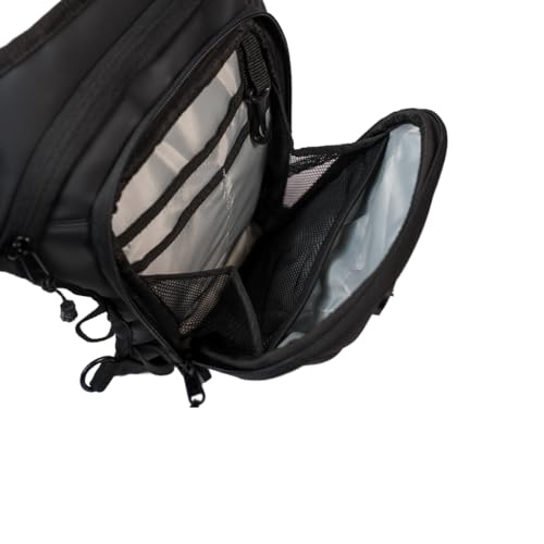 Image of Raida Compass Motorcycle Thigh Bag | 5L EVA Semi-Hard Shell Riding Bag | Convertible Thigh to Tank Bag with Magnets | 1000D Heavy-Duty Fabric, YKK Zippers | Ideal for Daily Commute & Touring
