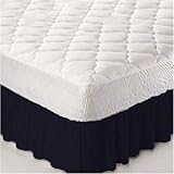 ININOSNP Knitterfreier Saum Bettröcke & Bettlaken, Tagesdecken, Bettwäsche, Schutzhüllen, Heimtextilien, gewellte Lattenroste(Black,137x190x35cm)
