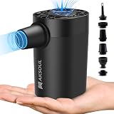 Portable Air Pump for Mattress Inflatables: Inflate & Deflate Function - Compact 4 AA Batterie Powered Mini Inflator Camping Electric Pumps for Pool Inflatable Floats