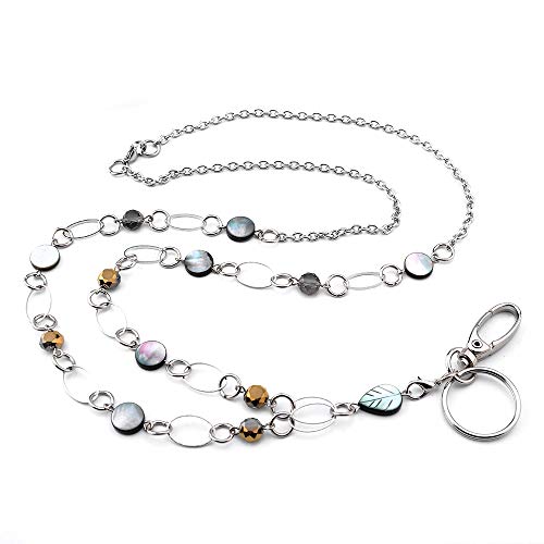 Luxianda Creative Design Id Necklaces Id Balled Beads Lanyards For Keys Id Badge Holder Stainless Steel Chain #TOP26