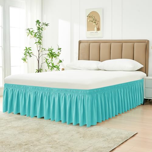 image for Biscaynebay Wrap Around Bed Skirts for Queen Beds with Short Drop of 1