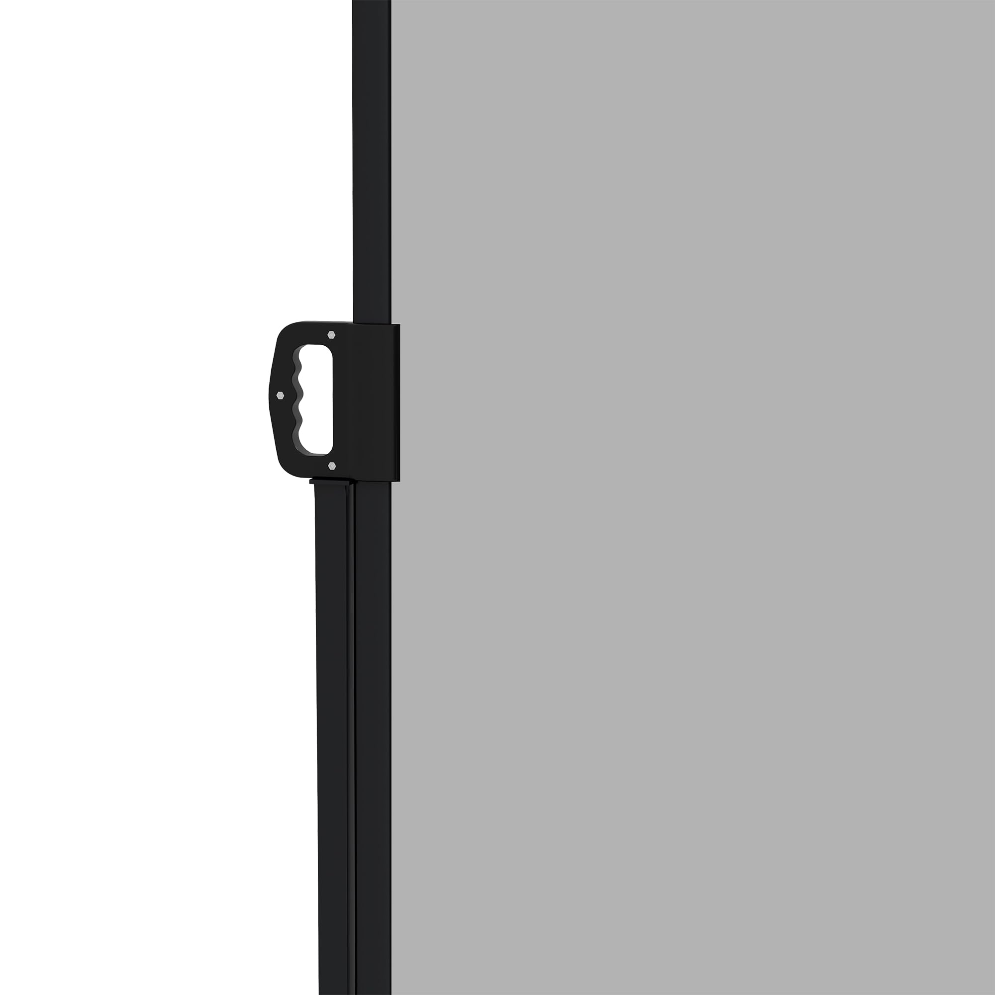 Outsunny Store latéral Brise-Vue paravent rétractable de Jardin dim. 4L x 1,80H m alu. Polyester Anti-UV Haute densité 180 g/m² Gris Clair