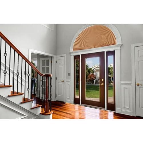 Redi Shade No Tools Original Arch Light Blocking Pleated Fabric Shade Natural, 72" W x 36" H
