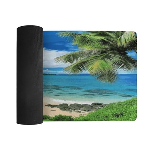 Tropical Palm Tree Hawaii Beach Desk Pad 60x30 cm miniatura 3