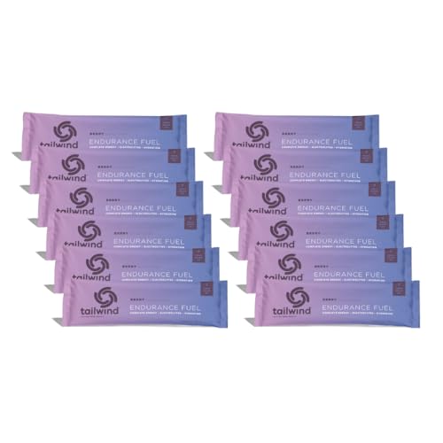 Image of Tailwind Nutrition Endurance Fuel, Sports Drink Powder Single Serving with Electrolytes, Non-GMO, Free of Soy, Dairy, and Gluten, Vegan-Friendly, Berry, Pack of 12